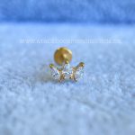 Labret Aço Rosca Interna Zircônias - Imagem 2