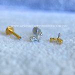 Labret Aço Rosca Interna Zircônias - Imagem 3