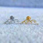 Labret Aço Rosca Interna Zircônias