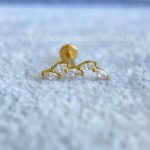 Labret Aço Rosca Interna Zircônias - Imagem 2