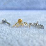 Labret Aço Rosca Interna Zircônias - Imagem 3