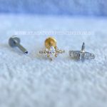 Labret Aço Rosca Interna Cluster Zircônias - Imagem 3