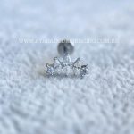 Labret Aço Rosca Interna Cluster Zircônias - Imagem 4