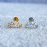 Labret Aço Rosca Interna Cluster Zircônias