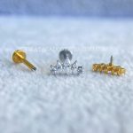 Labret Aço Rosca Interna Cluster Zircônias - Imagem 3
