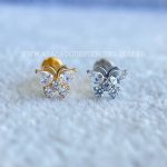 Labret Rosca Interna Titânio Borboleta Zircônias