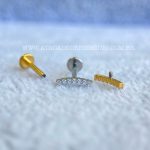 Labret Rosca Interna Titânio Cluster Zircônias - Imagem 3