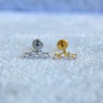 Labret Rosca Interna Titânio Cluster Zircônias