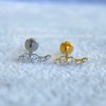 Labret Rosca Interna Titânio Cluster Zircônias