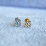 Labret Rosca Interna Titânio Flor Trevo Zircônias
