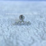 Labret Rosca Interna Titânio Cluster Zircônias - Imagem 4