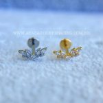 Labret Rosca Interna Titânio Cluster Zircônias
