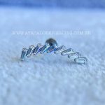 Labret Rosca Interna Titânio Cluster Zircônias - Imagem 4