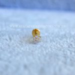Labret Rosca Interna Titânio Flor Zircônias - Imagem 2