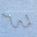 Labret Duplo Rosca Interna Titânio Zircônias - Imagem 2