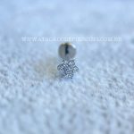 Labret Rosca Interna Titânio Flor Zircônias - Imagem 4