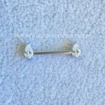 Barbell Titânio Push Pin Zircônia Gota - Imagem 2