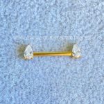 Barbell Titânio Push Pin Zircônia Gota - Imagem 3
