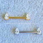 Barbell Titânio Push Pin Zircônia Gota - Imagem 4
