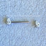 Barbell Titânio Push Pin Zircônia Gota - Imagem 6