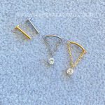Labret Rosca Interna Titânio Pingente Zircônia
