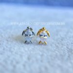 Labret Rosca Interna Titânio Tartaruga Zircônia