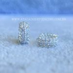 Argola Prata 925 Zircônias