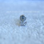 Labret Rosca Interna Titânio Flor De Lotus Zircônias - Imagem 4