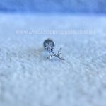 Labret Rosca Interna Titânio Mini Rosa Zircônias - Imagem 4