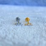 Labret Rosca Interna Titânio Mini Cluster Zircônias