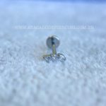 Labret Rosca Interna Titânio Mini Cluster Zircônias - Imagem 4
