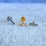 Labret Rosca Interna Titânio Mini Cluster Zircônias - Imagem 3