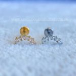 Labret Rosca Interna Titânio Mini Cluster Zircônias