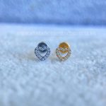 Labret Rosca Interna Titânio Coração Zircônias