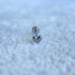 Labret Push Pin Titânio Coração - Imagem 3