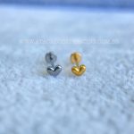 Labret Push Pin Titânio Coração