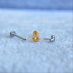 Labret Push Pin Titânio Coração - Imagem 2