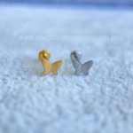 Labret Push Pin Titânio Borboleta