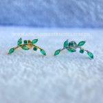 Labret Rosca Interna Titânio Ramo Zircônias Esmeralda