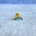 Labret Rosca Interna Titânio Cluster Zircônias Esmeralda - Imagem 2