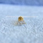 Labret Rosca Interna Titânio Flor Zircônias - Imagem 2