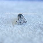 Labret Rosca Interna Titânio Flor Zircônias - Imagem 4