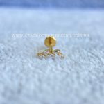 Labret Rosca Interna Titânio Raminho Zircônias - Imagem 2