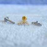 Labret Rosca Interna Titânio Raminho Zircônias - Imagem 3