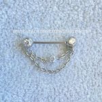 Barbell Titânio Push Pin Zircônia com Pingente - Imagem 4