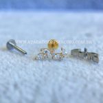 Labret Rosca Interna Titânio Ramo Zircônias - Imagem 3