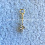 Pingente para Piercing Titânio Flor Zircônias - Imagem 4