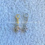 Pingente para Piercing Titânio Flor Zircônias