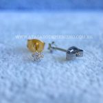 Brinco Titânio Flor Zircônias - Imagem 2