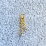 Pingente para Piercing Titânio Duplo Zircônias - Imagem 2